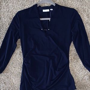New York & Company navy blouse